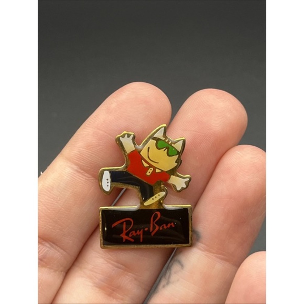 Vintage 1992 Barcelona Summer Olympics Ray-Ban Cobi Mascot Lapel Hat Pin
